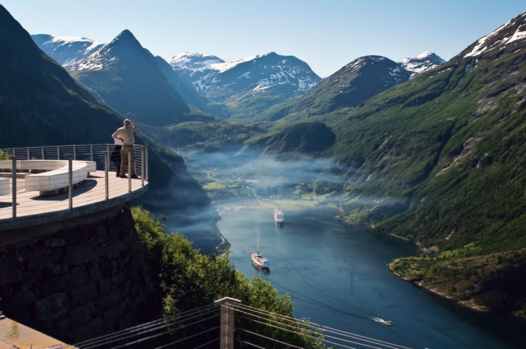 Aussichtspunkt am Geiranger Fjord