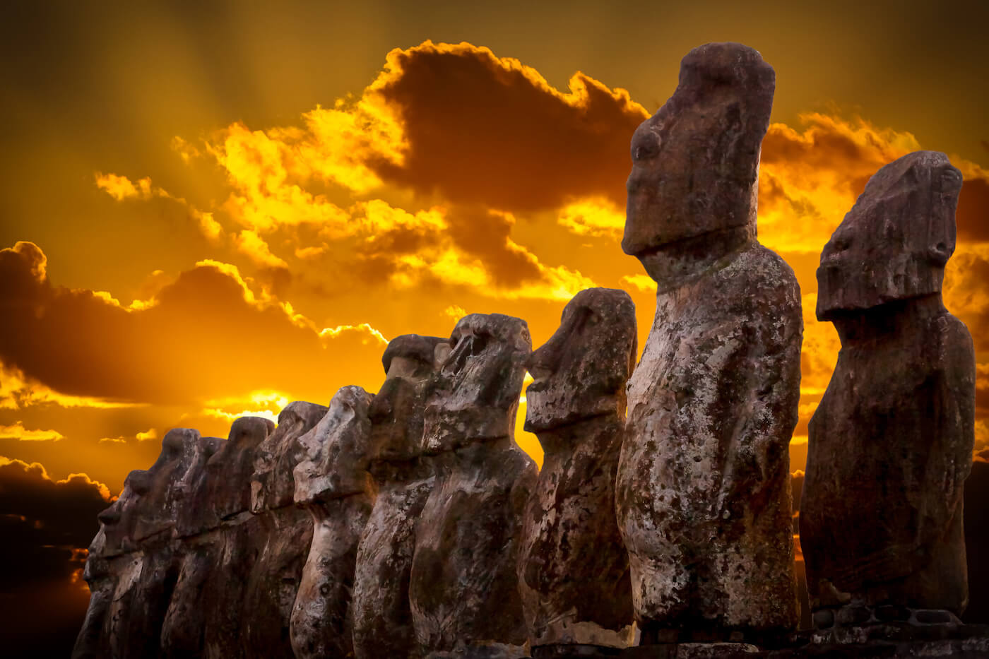 Moai auf der Osterinsel