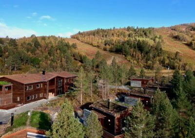 Bjornfjell Mountain Lodge in Norwegen Haupthaus und Huetten