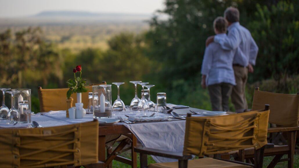 Romantisches Dinner - Elewana Serengeti Pioneer Camp, Tansania