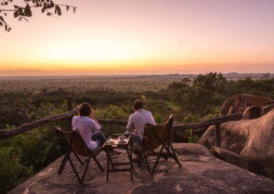 Sonnenuntergang in der Lounge - Elewana Serengeti Pioneer Camp, Tansania