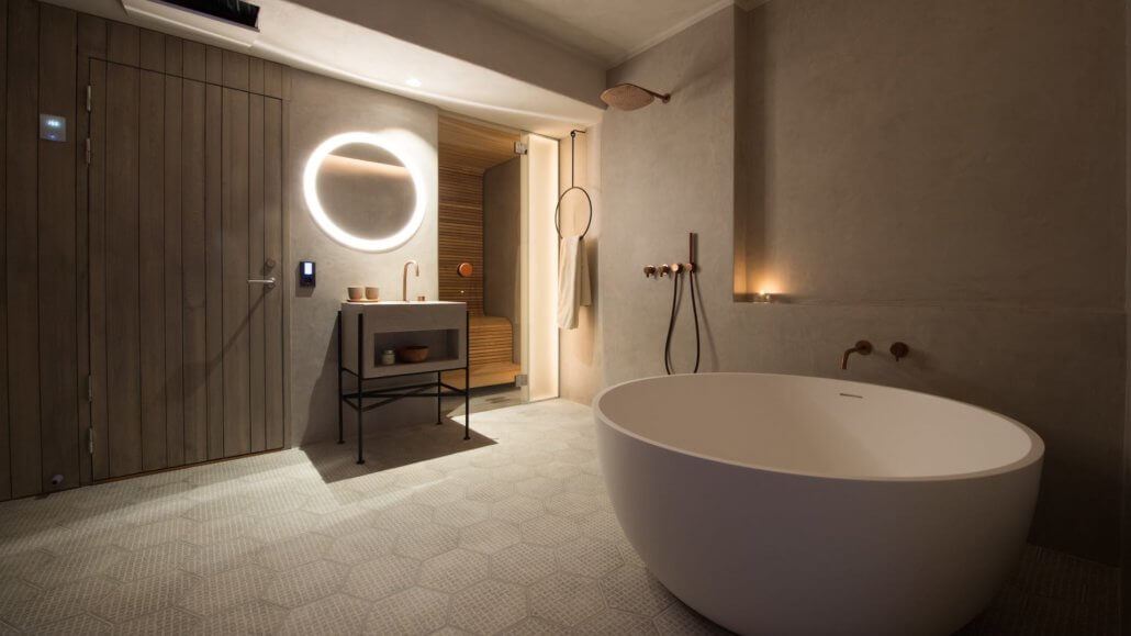 Badezimmer der Deluxe Suite 365 - ICEHOTEL, Schweden