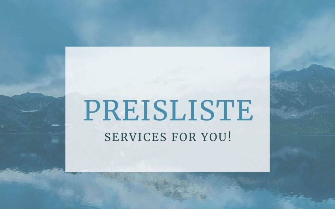 Preisliste / Service Fees