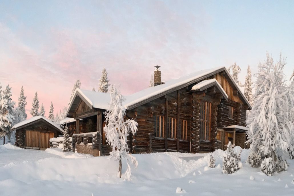Kaisus Private Lodge im Schnee