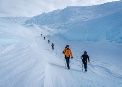 Wanderung durch Drake-Eisfall