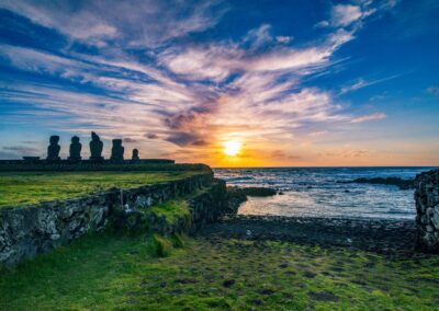 Sunset on Easter Island
