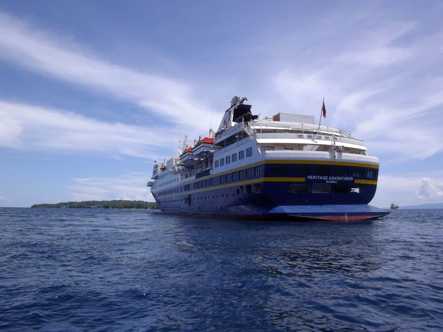 Expedition ship at sea