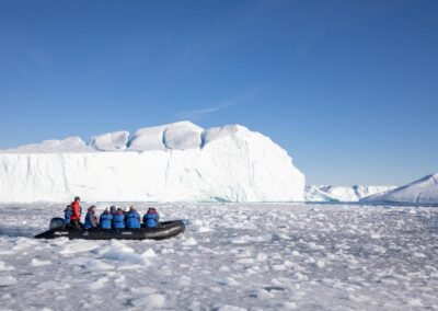 Zodiac in the Arctic Ocean