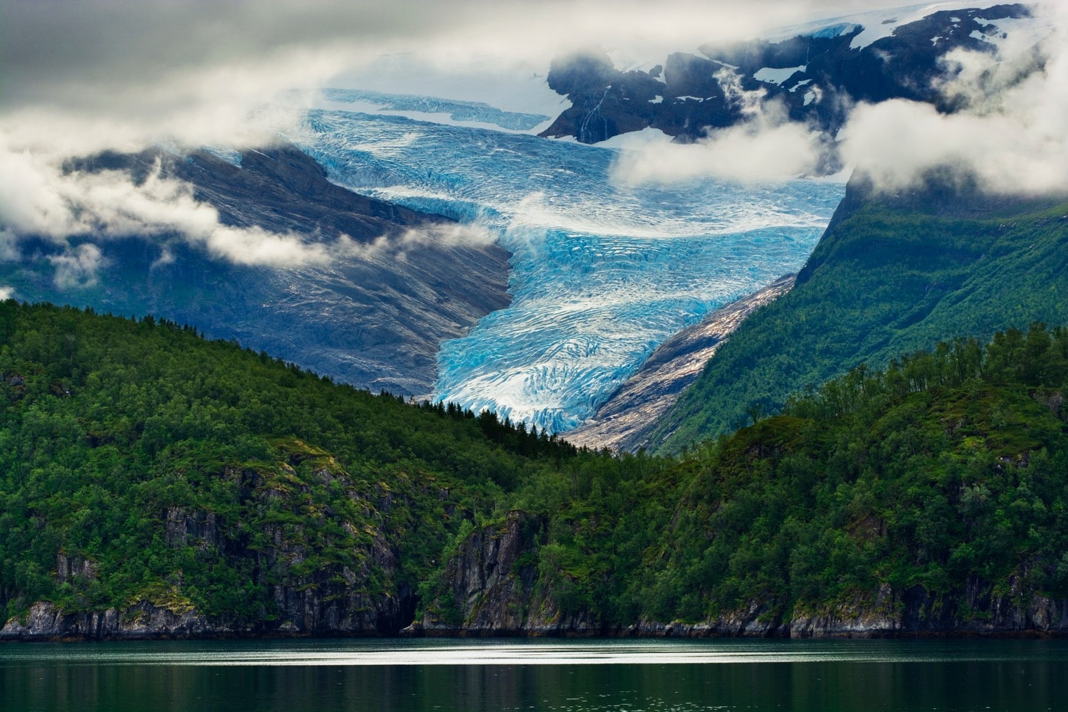 Svartisen Engenbreen Gletscherzunge Svartisen Engenbreen Gletscherzunge