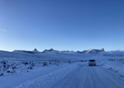 Sierra Baguales im Schnee