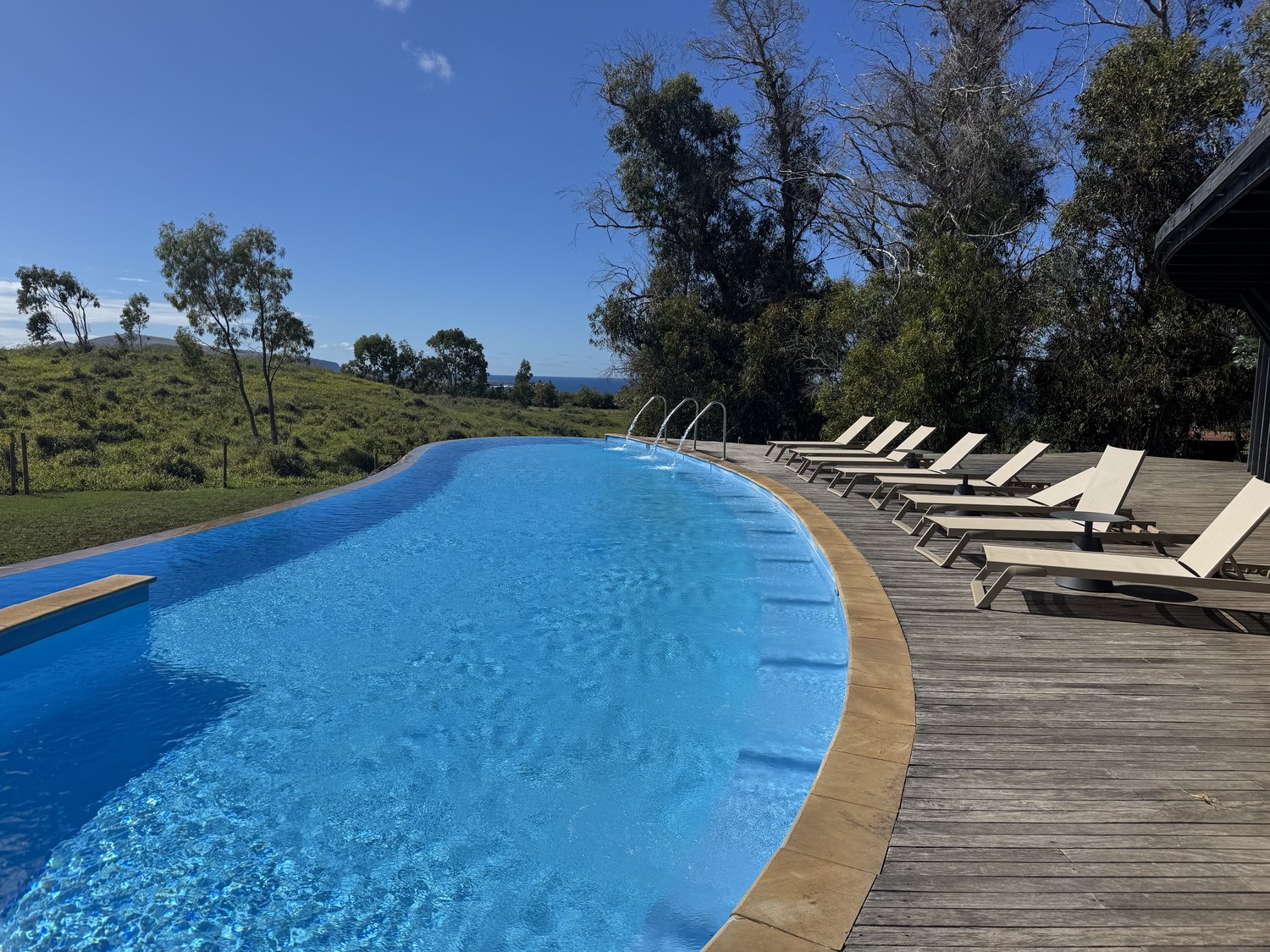 The outdoor pool at Explora Rapa Nui