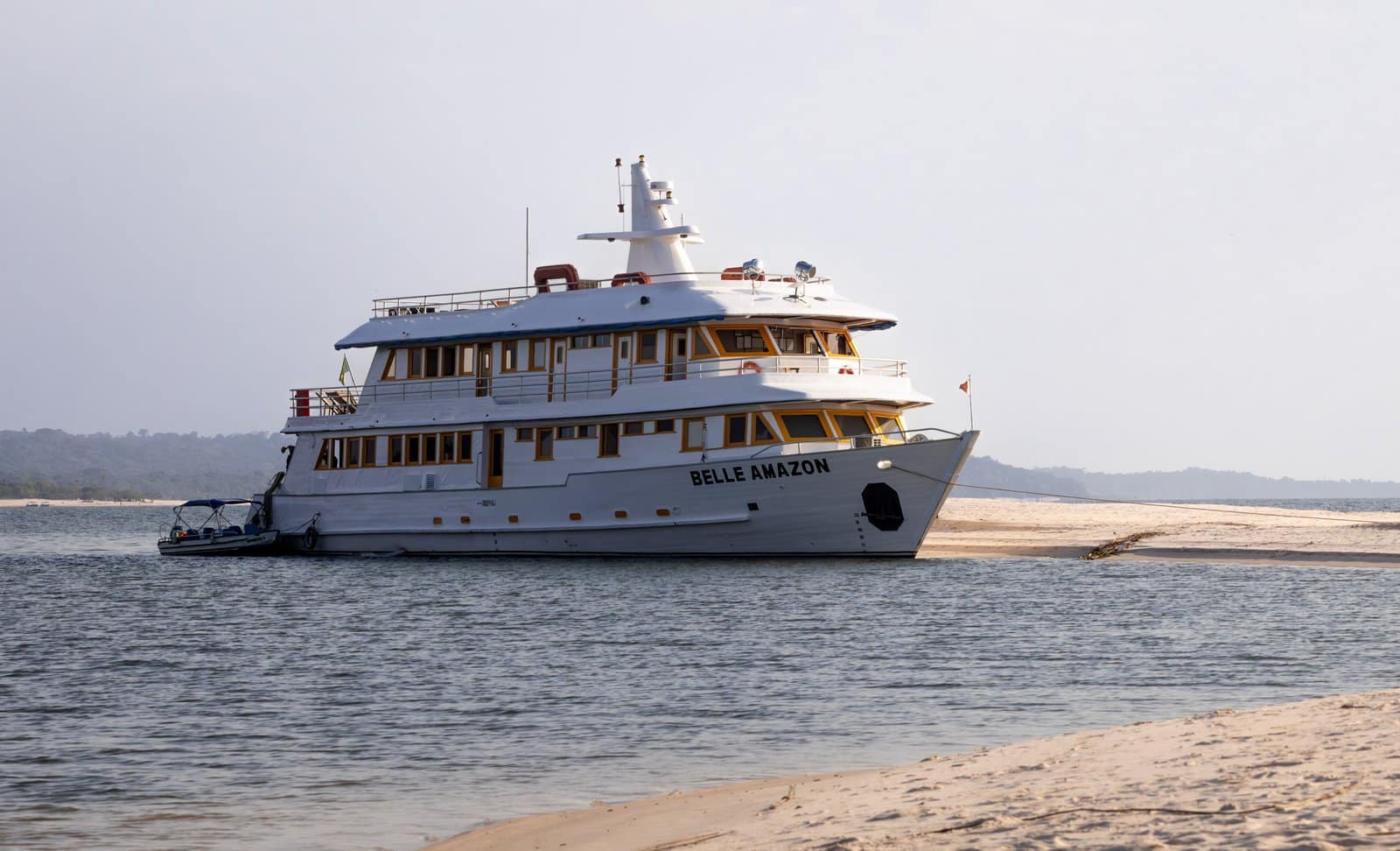 The Belle Amazon at anchor on the Rio Tapajós
