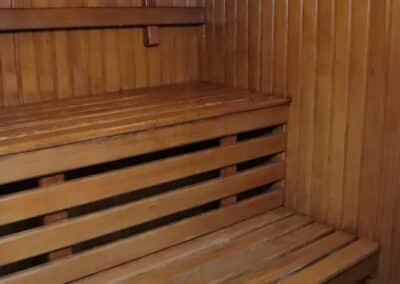 Holzsauna im Wellnessbereich der MS Discoverer
